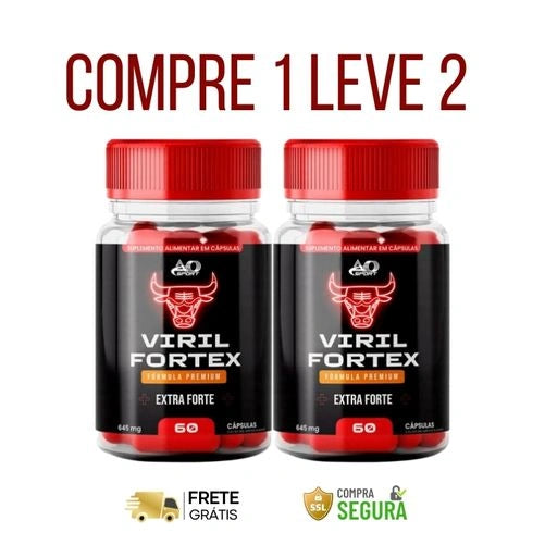 Viril Fortex 60 Cápsulas - Mais Potência, Mais Energia, Mais Vitalidade - Kits com 2 e 4 Frascos - Frete Grátis