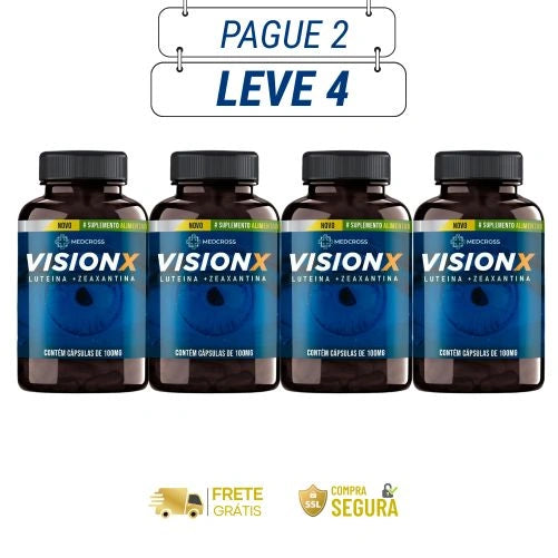 Vision X  60 Cápsulas - Sua Visão Merece Esse Cuidado - Ofertas com 2 e 4 Frascos - Frete Grátis