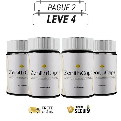 Zenith Caps 60 Cápsulas - Leveza Que Seu Corpo Merece - Kit com 2 e 4 Frascos - Frete Grátis